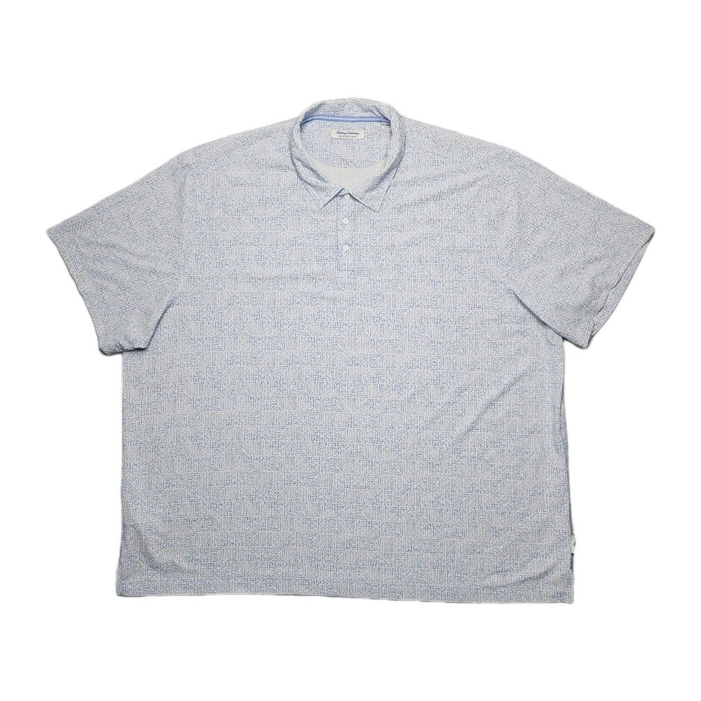 Tommy Bahama Shirt Mens 4XLB Blue The Bahama Coast IslandZone‎ Geometric Print
